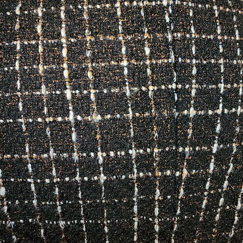 Coldwater Creek Women's Blazer Black with Gold Shimmer and White Size 4 - Picture 3 of 15